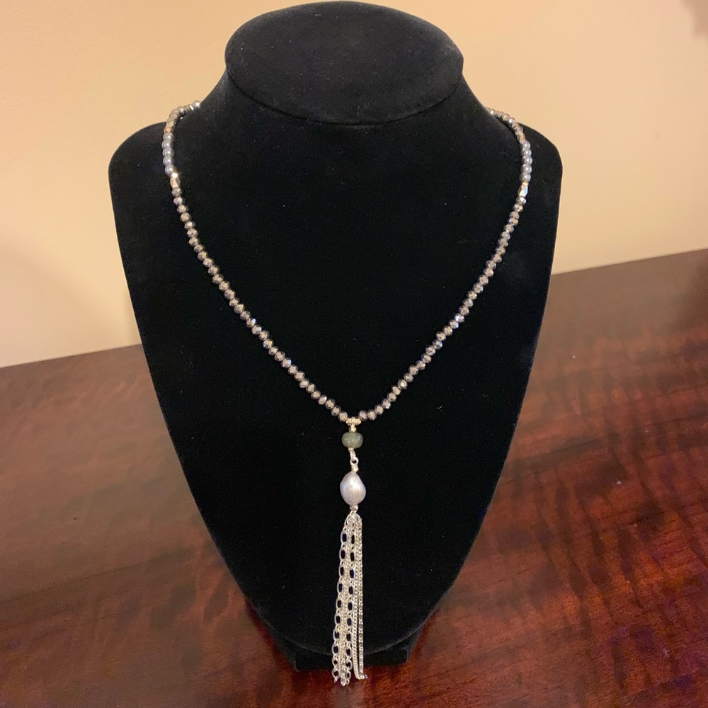 Lucky brand necklace with tassel pendant